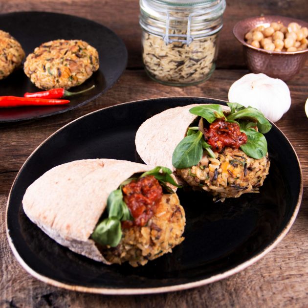 Wild Rice and Mushroom Burger Patties