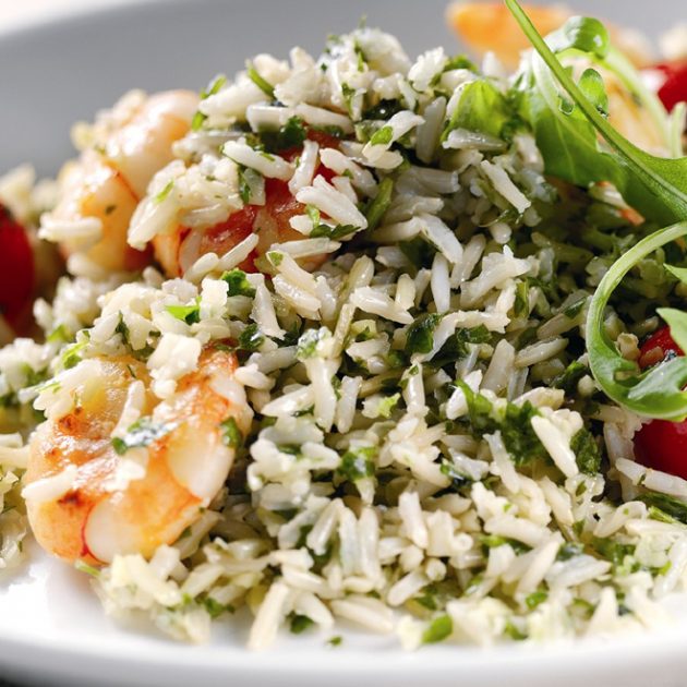 Warm Prawn, Cherry Tomato & Rice Salad