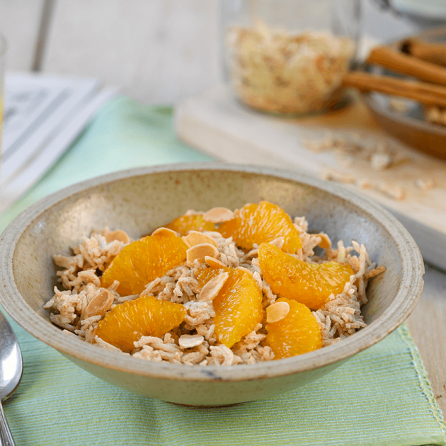 Yoghurt Rice With Oranges and Almonds