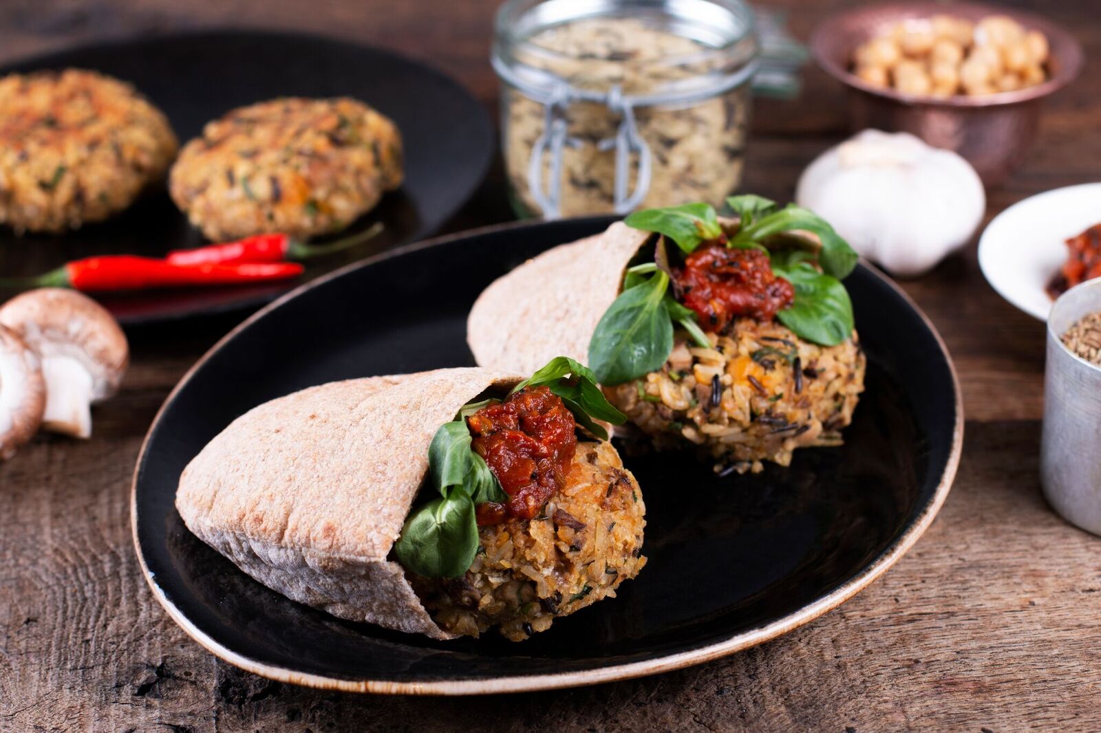 Wild Rice and Mushroom Burger Recipe | Tilda