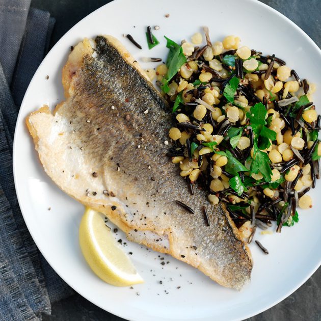 Wild Rice Medley with Sea Bass