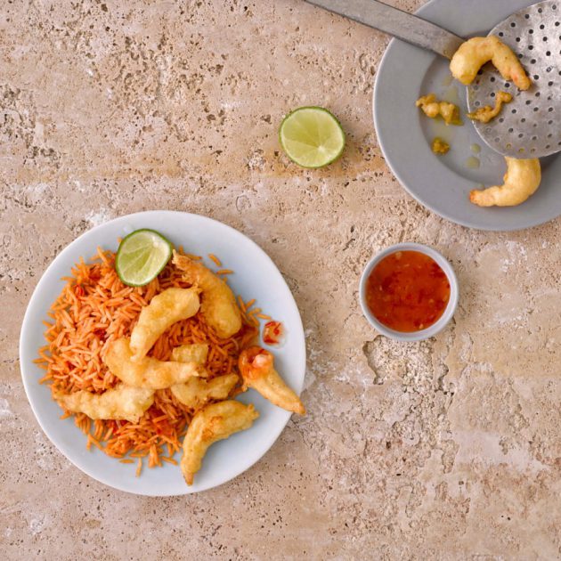 Tempura di gamberi