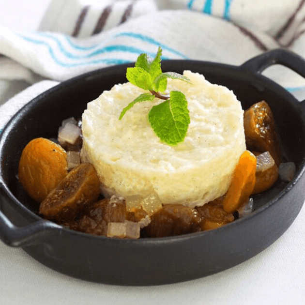 White Chocolate Rice Pudding Parfait with Poached Winter Fruits