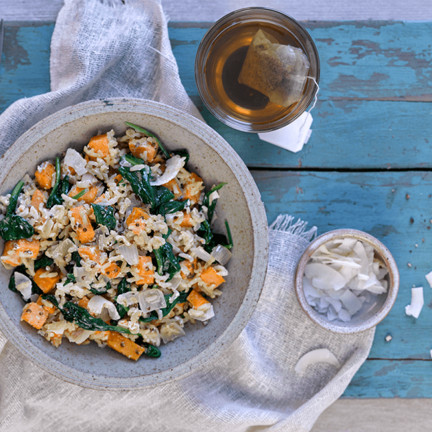 Sweet Potato, Spinach and Coconut Risotto