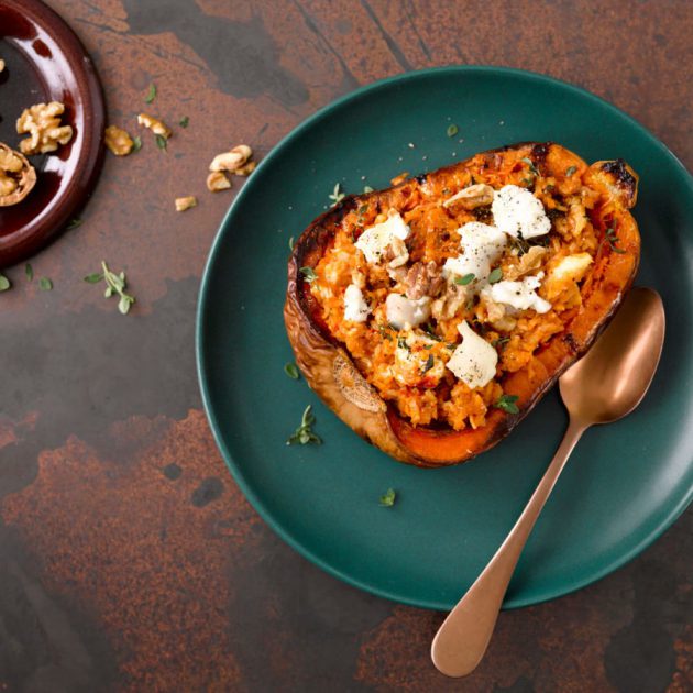 Roasted and Stuffed Butternut Squash