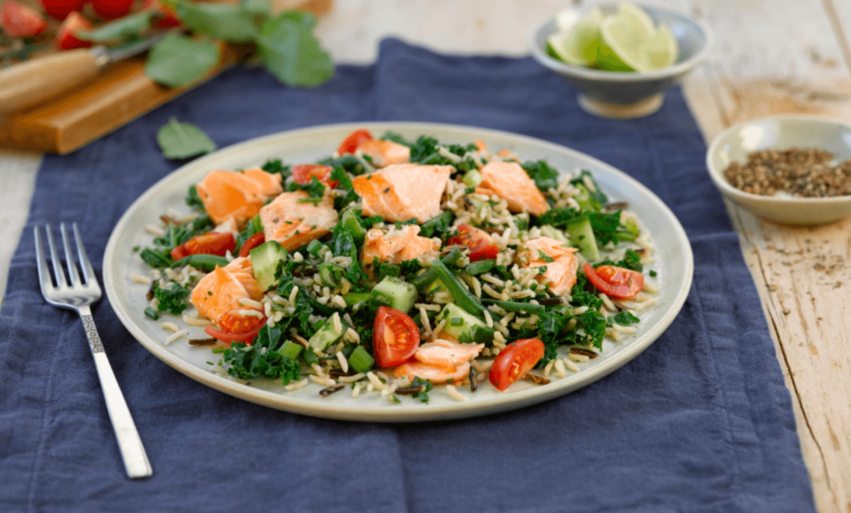 Salmon And Kale Wild Rice Salad Tilda