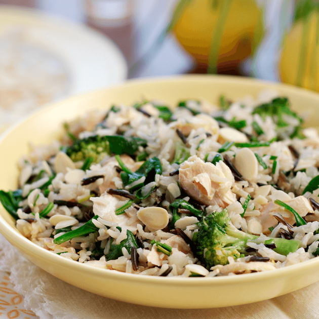 Salmon & Broccoli Pilaf