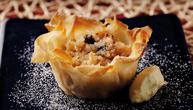 Rice & Mincemeat Filo Tart