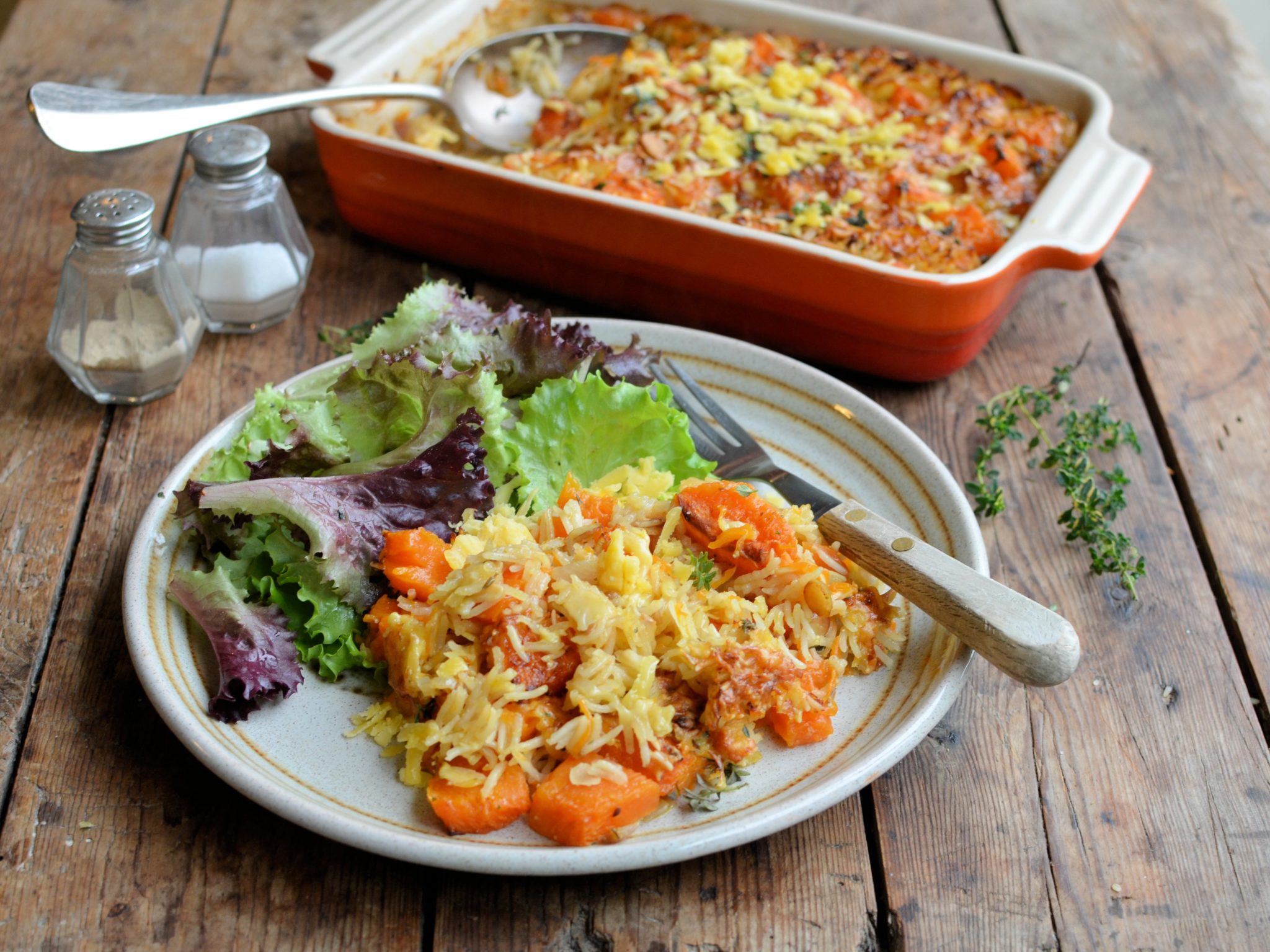 Pumpkin, Almond & Cheese Rice Bake Recipe | Tilda