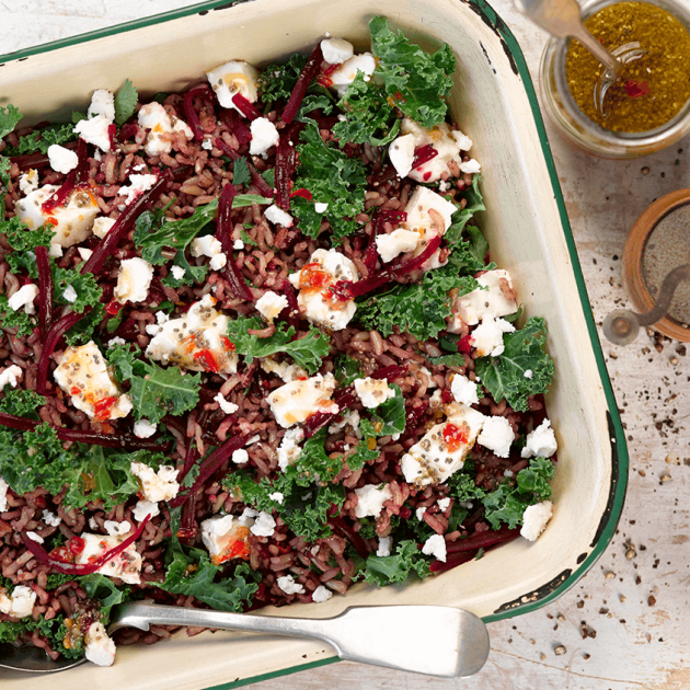 Beetroot, Kale & Feta Salad With Orange & Chilli Dressing