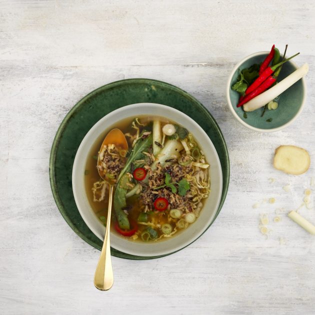 Super Grains – Minestra con zenzero e verdure orientali