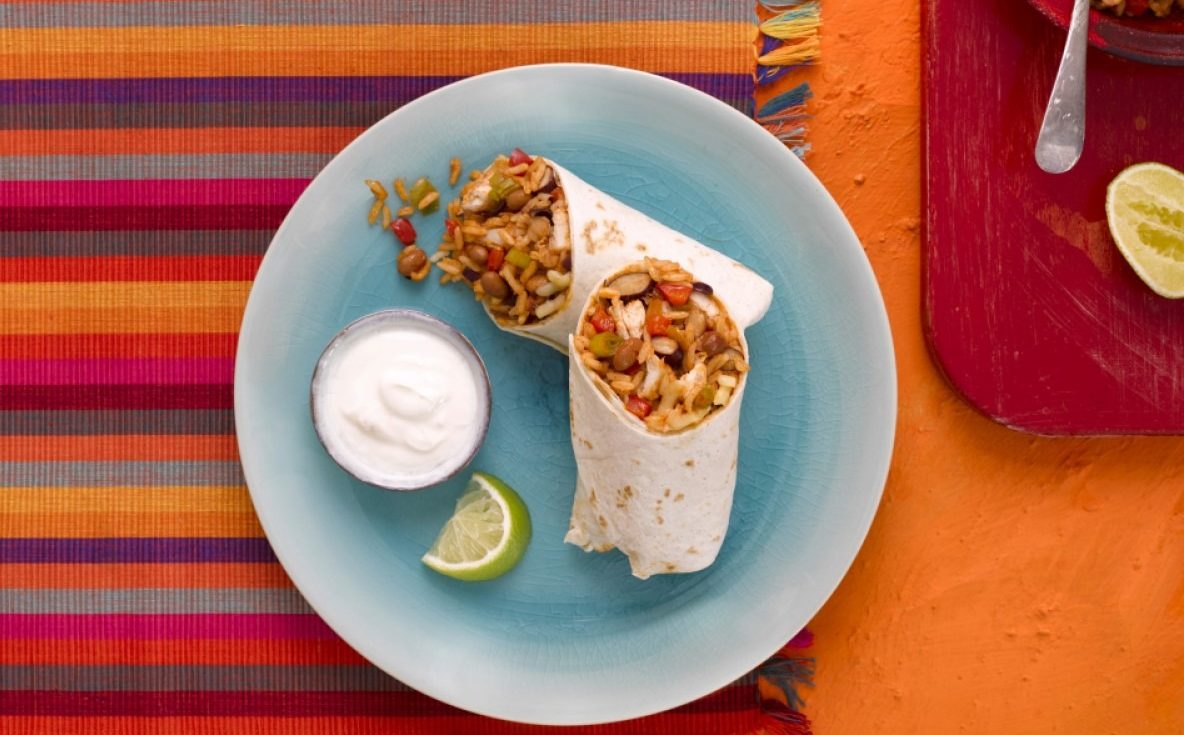 Spicy chicken burrito recipe Tilda