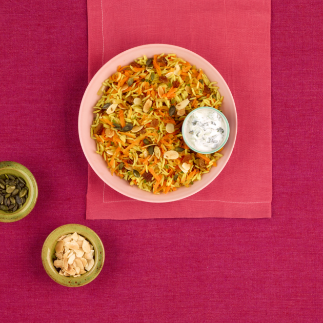 Vegetarian Kabuli Pilau with Raita