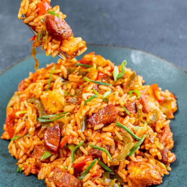 Chorizo and Halloumi Jambalaya