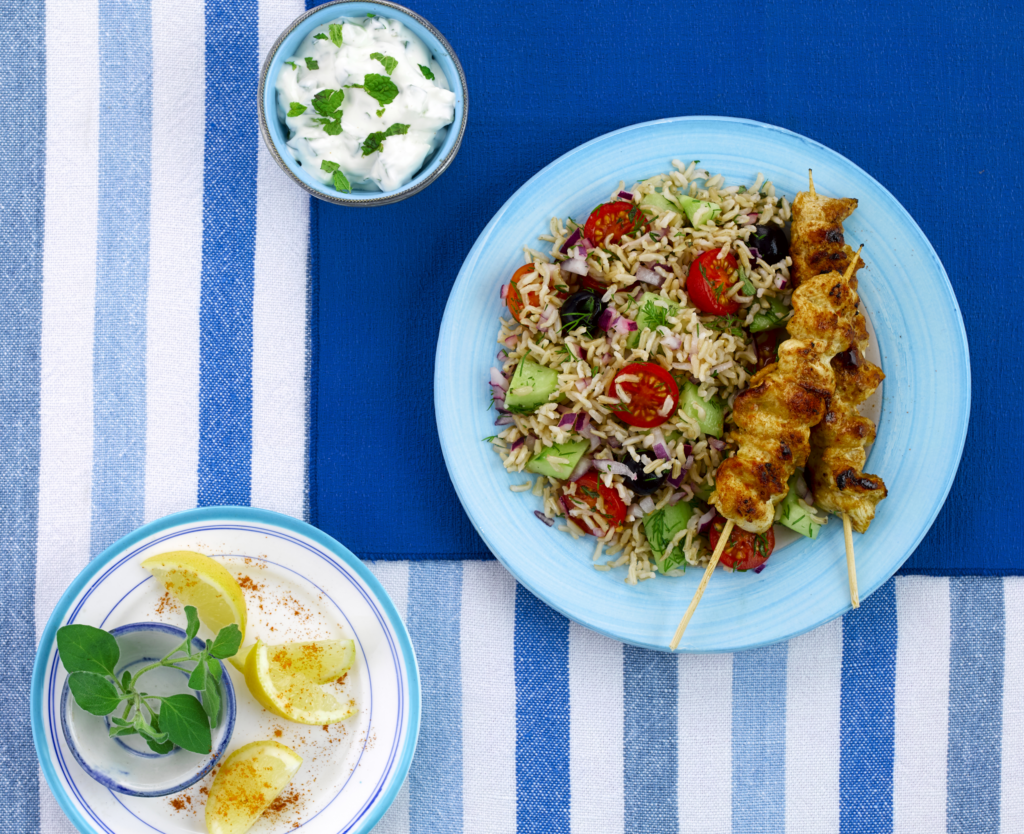 Barbecued Chicken Souvlaki Recipe | Tilda