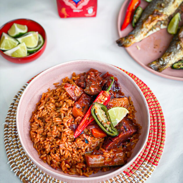 Senegalese Rice with Grilled Sea Bass