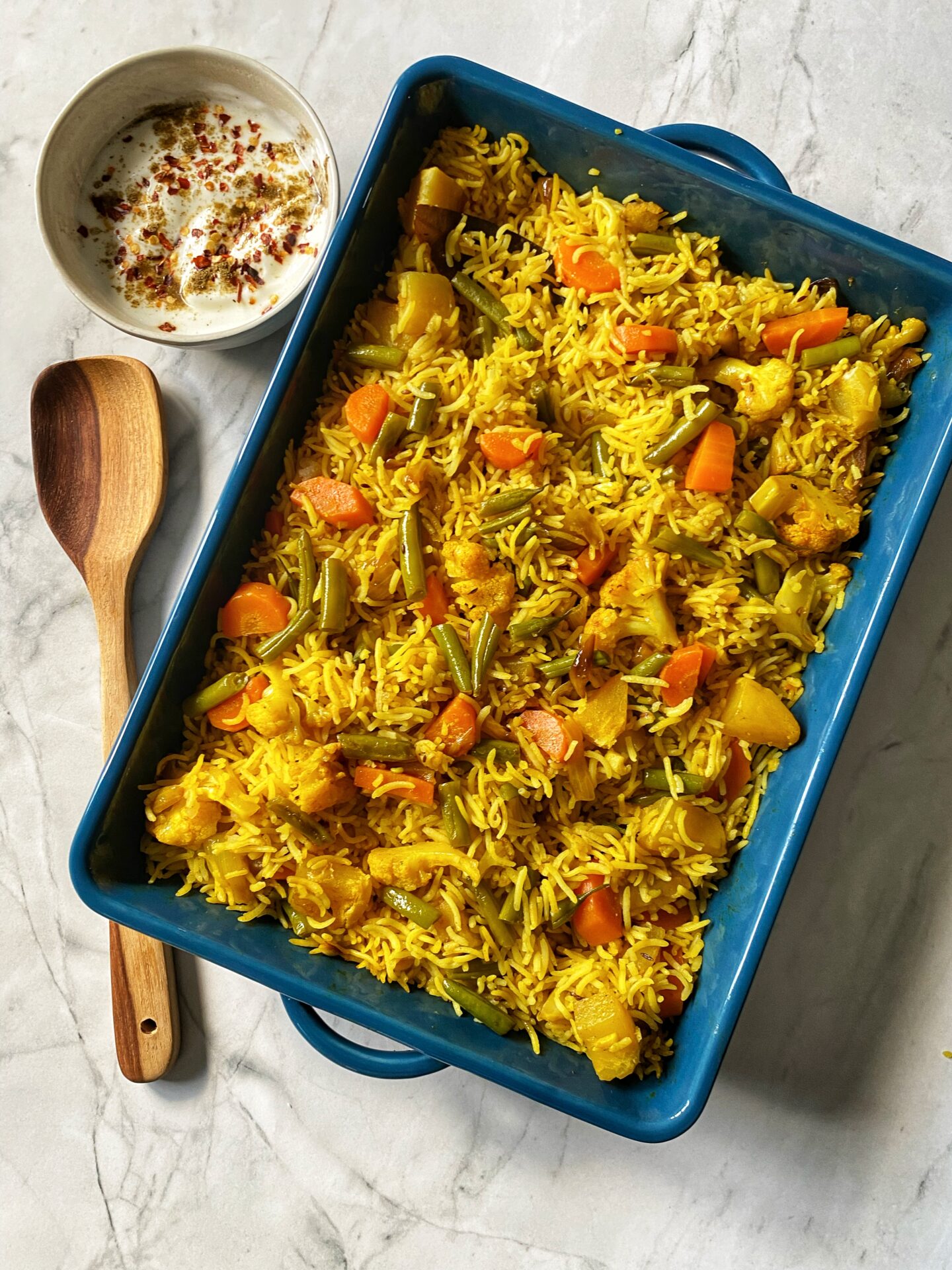 Vegetable Pulao Traybake Recipe | Tilda