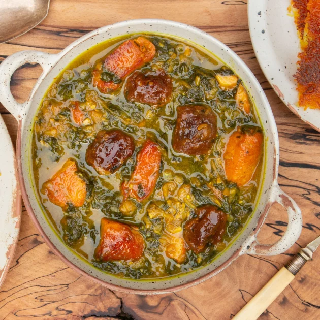 Khoresh-e Aloo Esfenaj