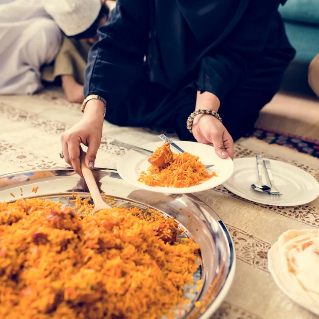 The components of a Biryani