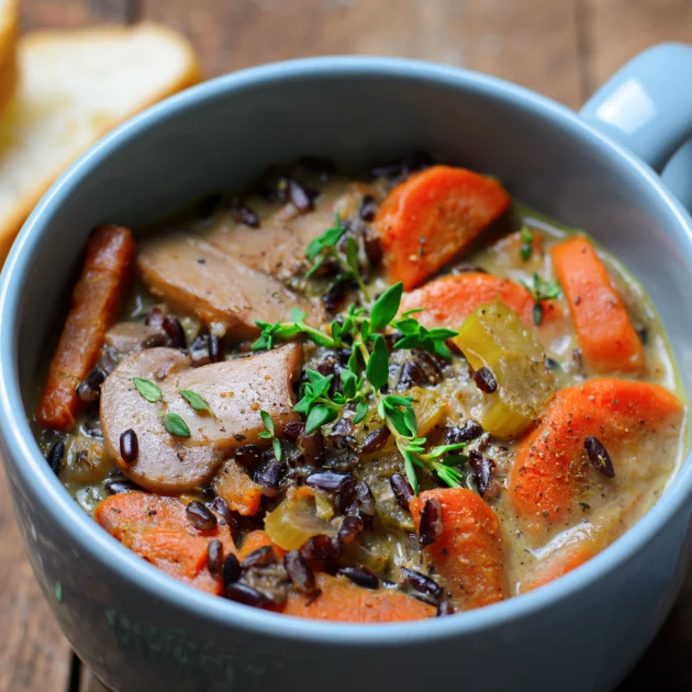 Mushroom and Wild Rice Soup 