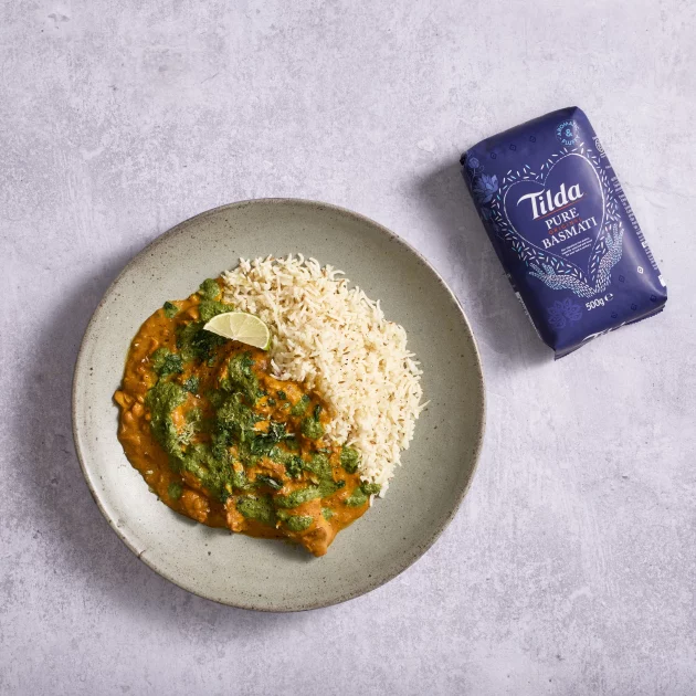 North Indian-Style Chicken Curry with Cumin Basmati Rice