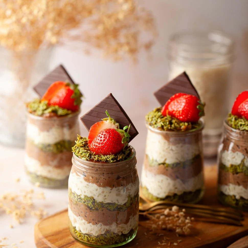 Dubai Chocolate Rice Pudding