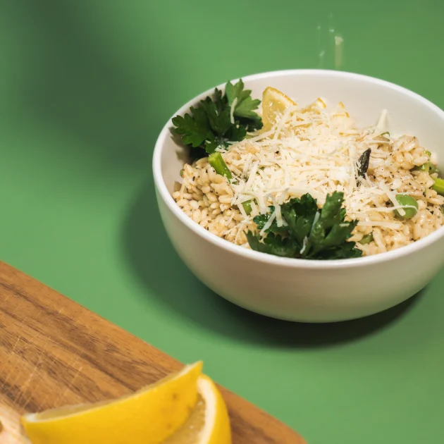 Risotto with Asparagus & Marrowfat Peas