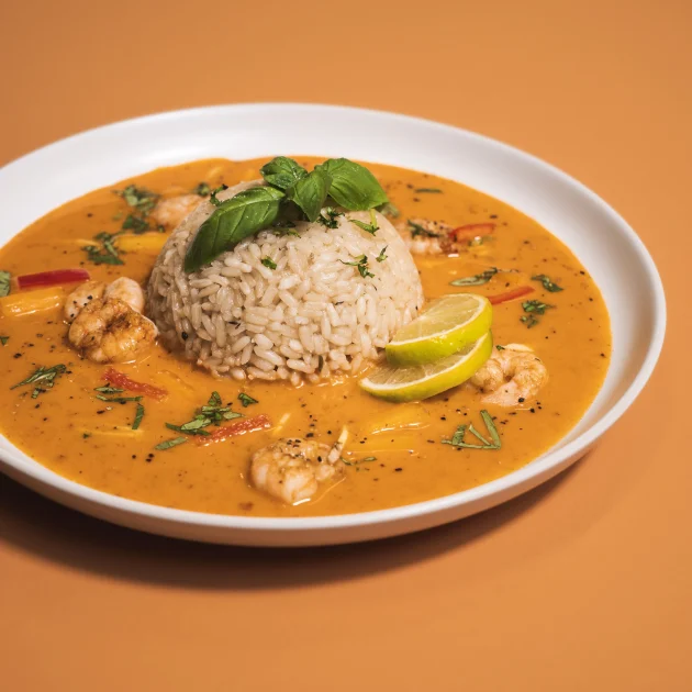 Soy & Ginger Rice with Thai Prawn Curry