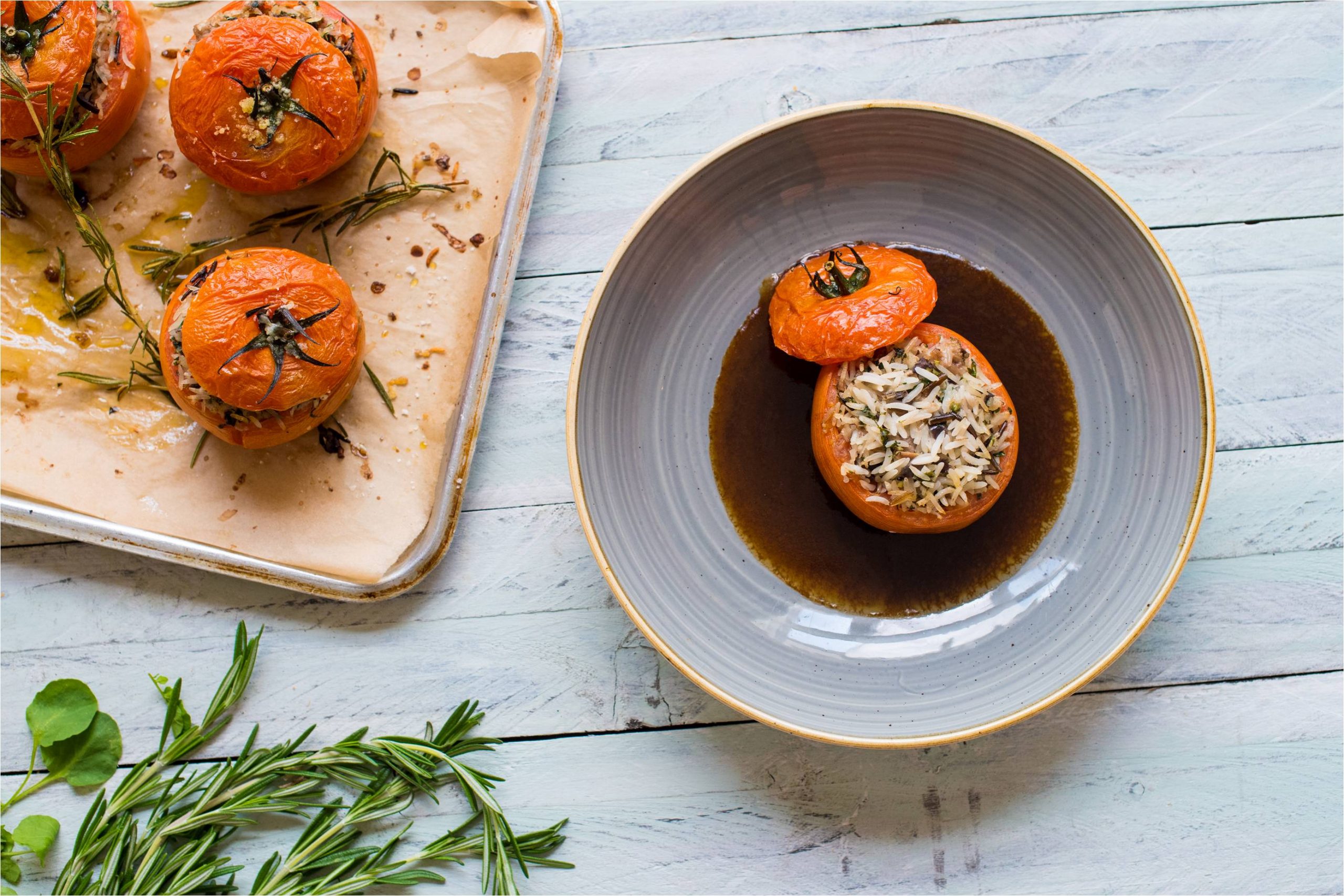 Basmati and Wild Rice Baked Tomato | Tilda Professionals