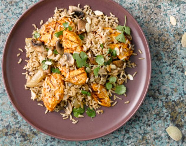 Tandoori Chicken with Mushroom Pilau