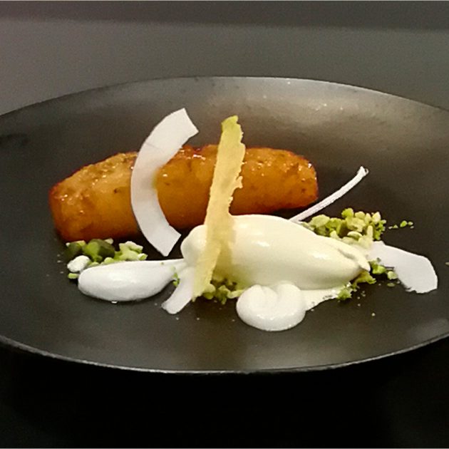 Tamarind Pineapple with Arborio Rice Ice Cream