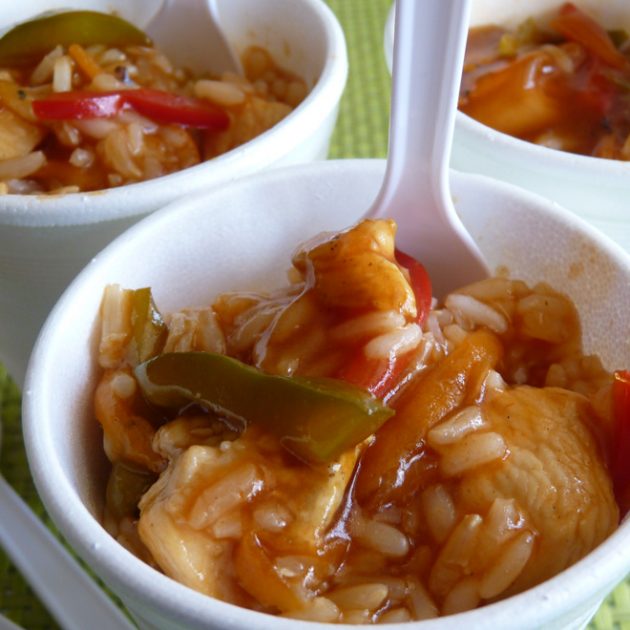 Sweet and Sour Chicken Snack Pots