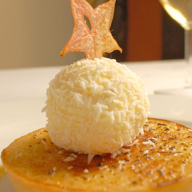 Caramelised Risotto & Basmati Baked Mango Tart