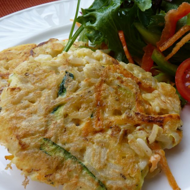 Cheesy Vegetable and Rice Fritters