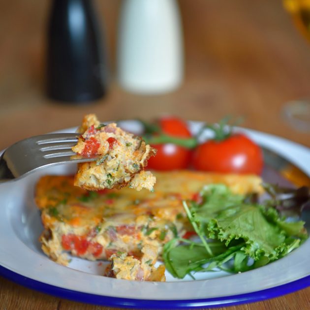 Spanish Chorizo, Bacon & Rice Frittata