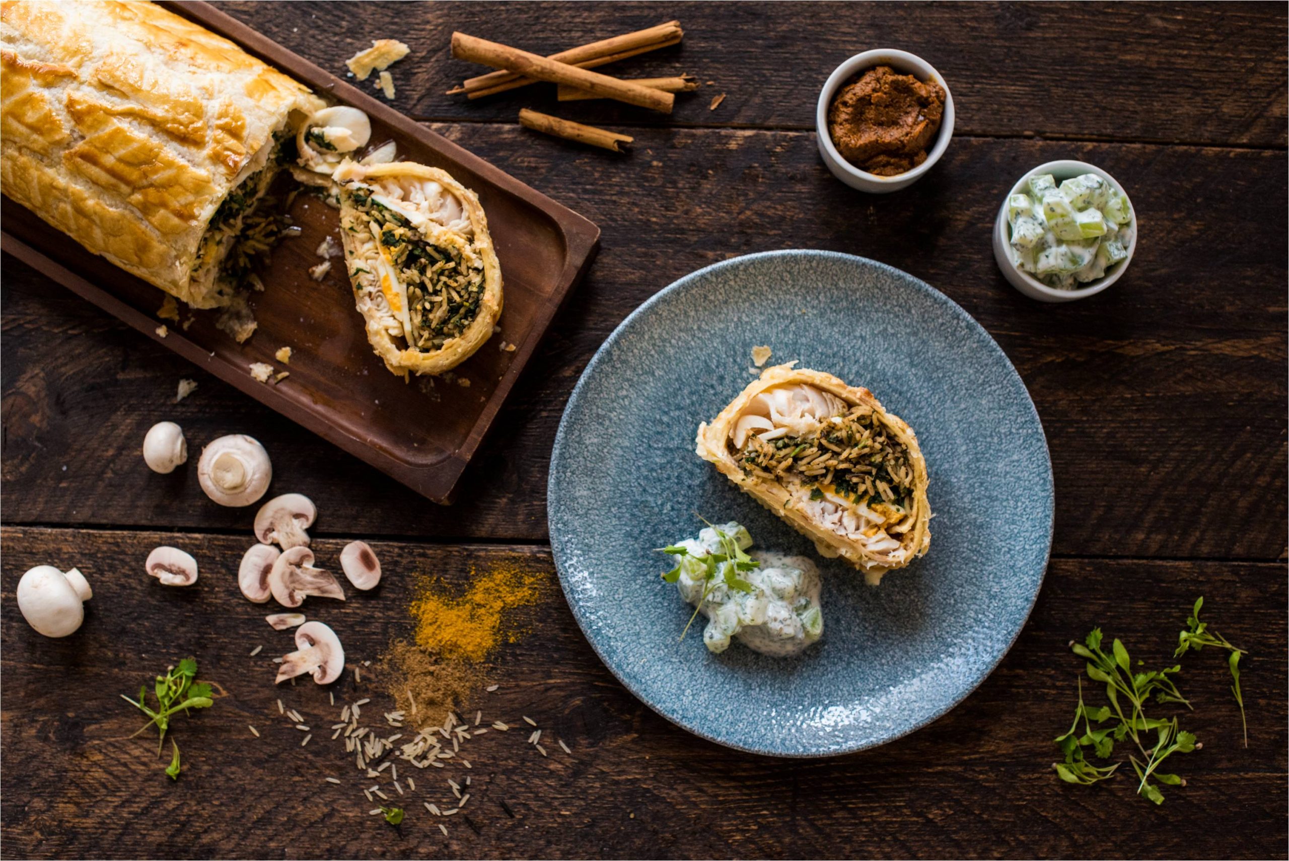 Smoked Haddock Kedgeree Coulibiac | Tilda Professionals