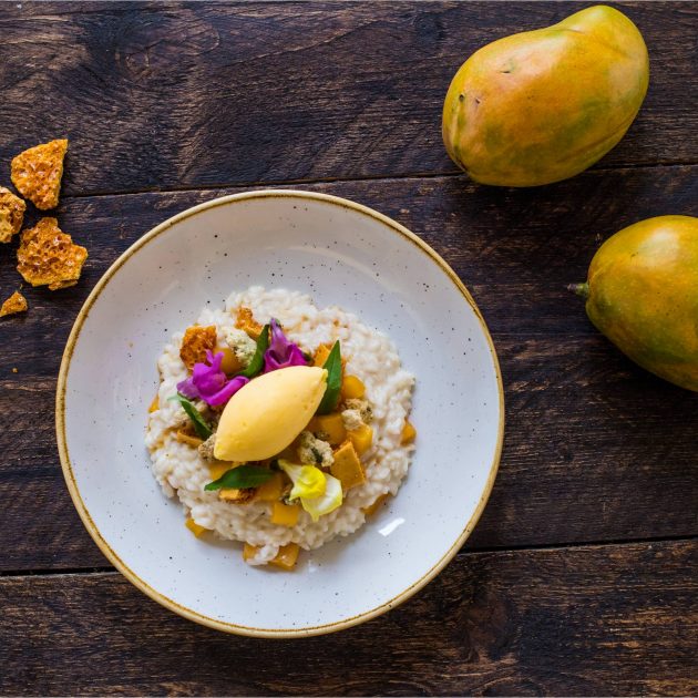 Warm Coconut Arborio Rice Pudding