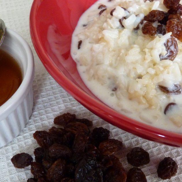 Coconut and Sultana Rice Pudding