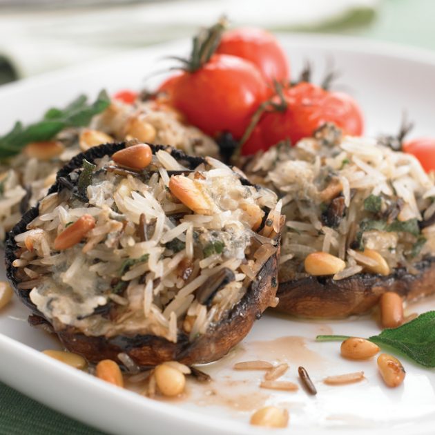 Filled Flat Mushrooms