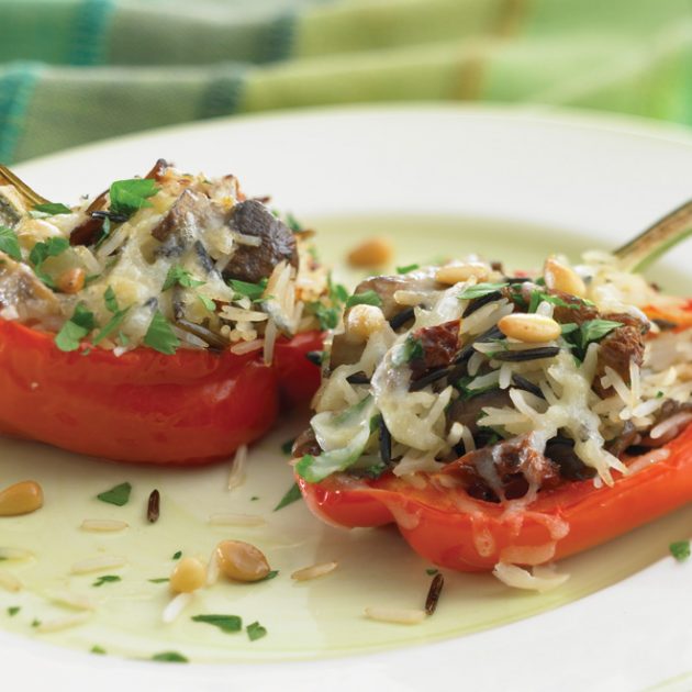 Mediterranean Rice Stuffed Peppers