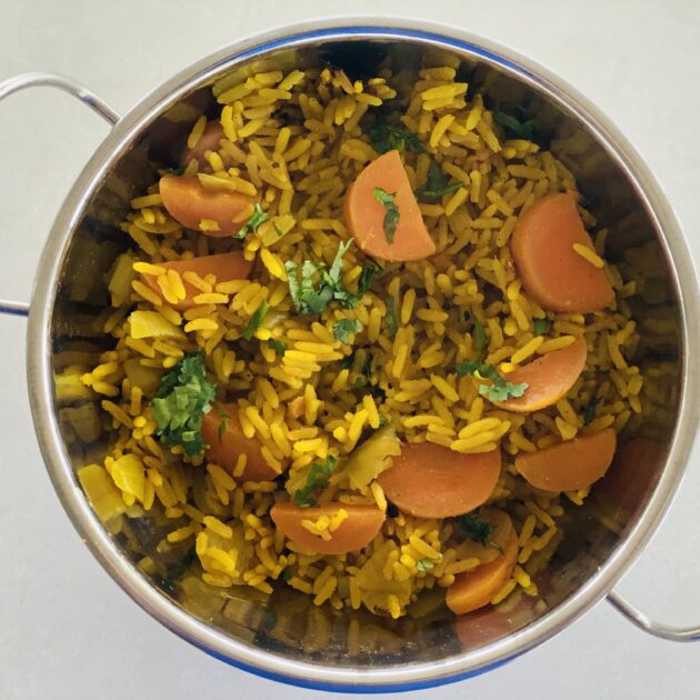 Bone Chilling Carrot Biryani