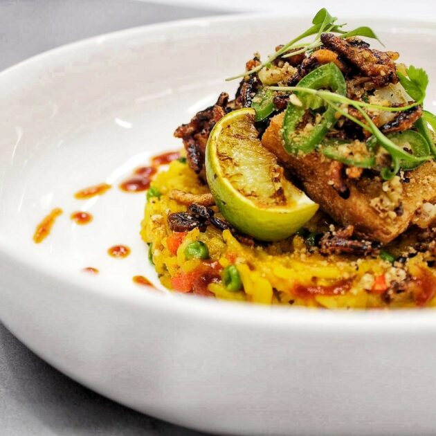Thai Pineapple Fried Rice with Smoked Crispy Tofu