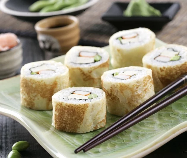 Maki crepes de habas de soja, tofu y surimi