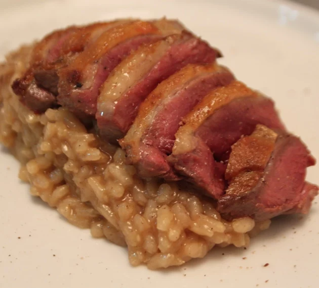 Arroz de Sushi con pechuga de pichón