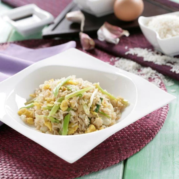 Arroz frito Thai con ajo `khao pad kratiam´