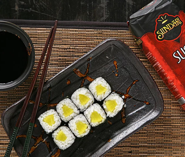 Receta de Maki vegetal de daikon