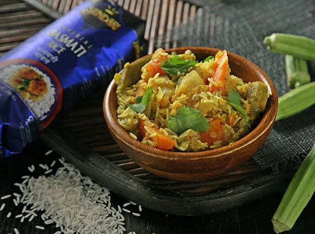 Sambar con arroz Basmati
