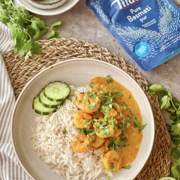 Cari aux crevettes et à la noix de coco