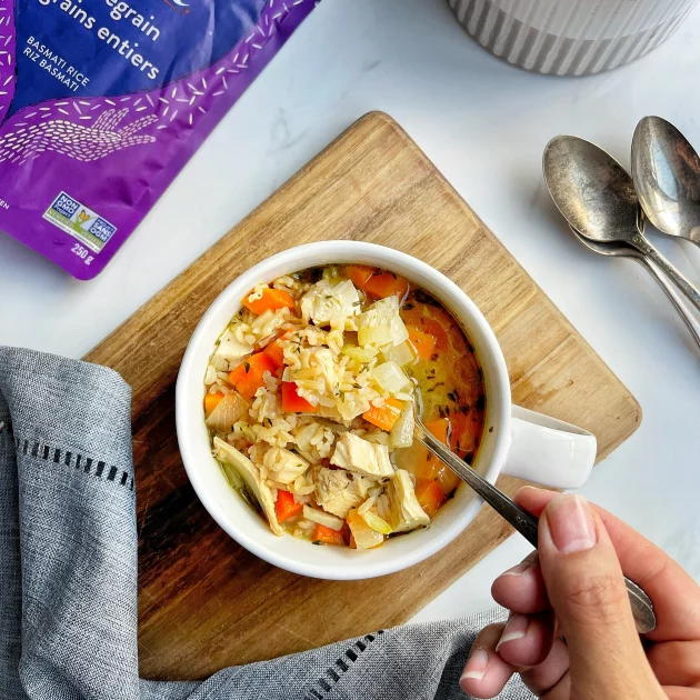 Casserole de soupe au poulet et au riz