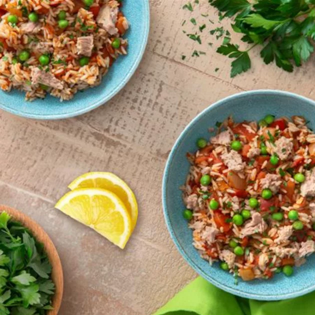 Riz aux tomates et au thon